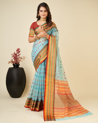Yogik Creation Printed Banarasi Art Silk Saree(Multicolor)