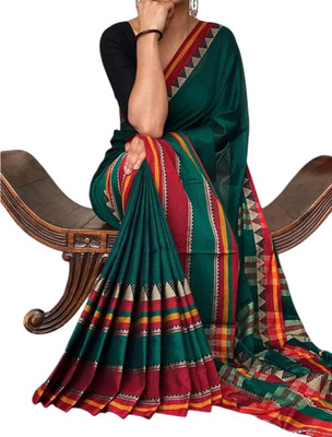 kalpana handloom Printed Handloom Pure Cotton Saree(Multicolor)