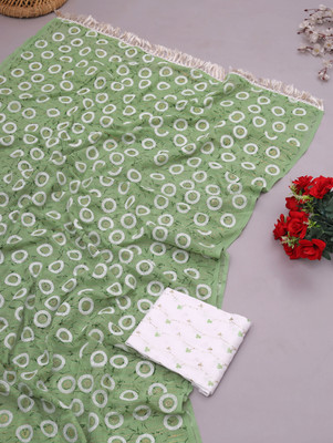 Vijayhanuman Printed Bollywood Georgette Saree(Light Green)