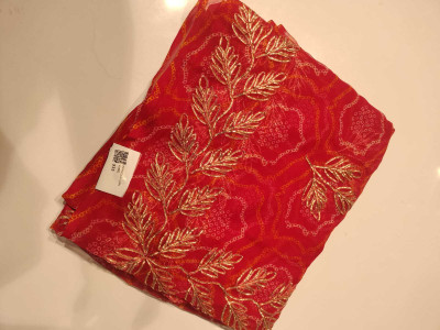 sunitraa Embroidered, Printed Bandhani Georgette Saree(Pink)