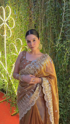 ZARISTACREATION Self Design Bollywood Cotton Silk Saree(Brown)