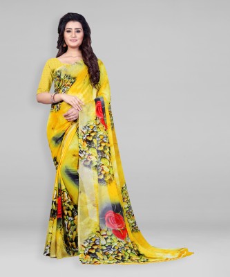 kashvi sarees Ombre, Floral Print Daily Wear Georgette Saree(Multicolor)