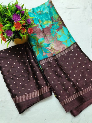 VD PRINTS Printed Leheria Silk Blend Saree(Maroon)