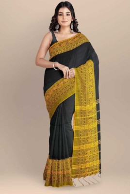 Bhadra Woven Handloom Pure Cotton Saree(Yellow)