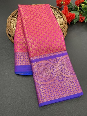 Hare Krishan Creation Applique Bollywood Jacquard Saree(Pink)