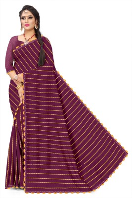 MAA YASHODA CREATION Self Design, Dyed, Solid/Plain Assam Silk Art Silk Saree(Purple)