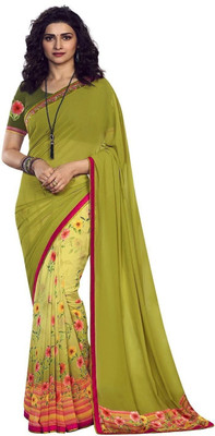 ROOP SUNDARI SAREES Printed Bollywood Georgette Saree(Green)
