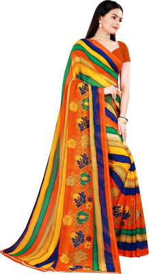Saadhvi Printed Bollywood Georgette Saree(Multicolor)