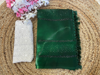 bhavika silk mills Self Design Bollywood Georgette Saree(Green)