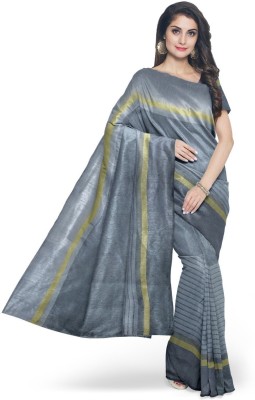 Saadhvi Woven Banarasi Georgette Saree(Grey)