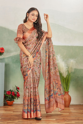 Rashmi Sarees Digital Print Bollywood Viscose Rayon Saree(Multicolor)