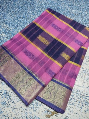 Parbati fashion Printed Handloom Pure Cotton Saree(Pink)