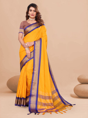 UDANI ENTERPRISE Printed Bollywood Art Silk Saree(Yellow)