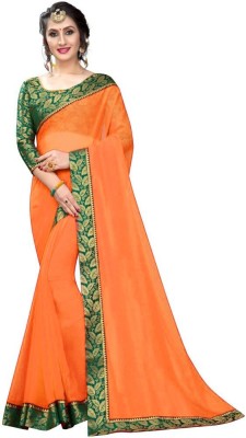 Flip The Style Printed Bollywood Georgette Saree(Orange)