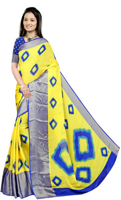 AVM SILK MILLS Printed Daily Wear Chiffon Saree(Multicolor)