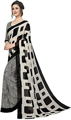 havya creation Digital Print Bollywood Crepe Saree(Multicolor)