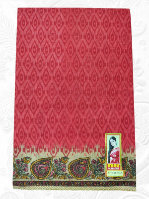 MAATARA TEXTILE AND COLLECTION Floral Print Bollywood Pure Cotton Saree(Multicolor)