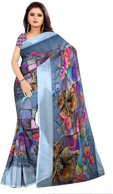 SCFO Digital Print Daily Wear Georgette Saree(Multicolor)