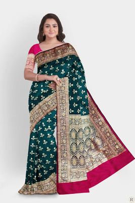 Kanokanjoli Self Design Tant Handloom Cotton Blend Saree(Multicolor)