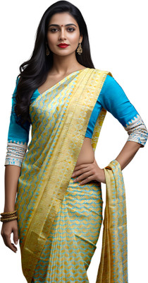 Torakon Woven, Embellished Banarasi Art Silk, Jacquard Saree(Gold)