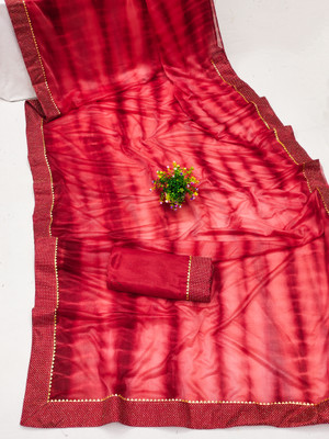 Sachita Digital Print Bollywood Lycra Blend Saree(Red)