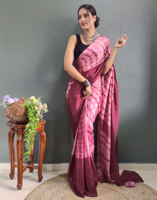 Moda Rapido Ombre Bollywood Polyester Saree(Maroon)