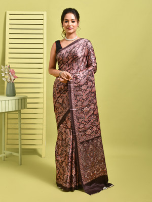 Rupeshwari Self Design Bollywood Silk Blend Saree(Black)