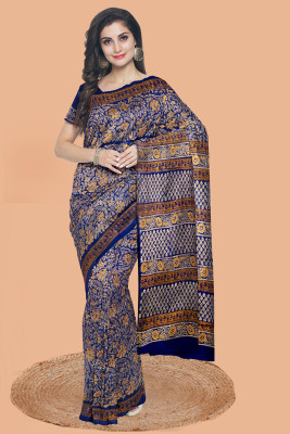 AARTI FASHION Printed Ikkat Pure Cotton Saree(Multicolor)