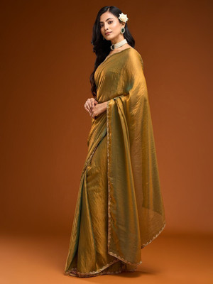 HouseOfCommon Embellished Bollywood Silk Blend Saree(Multicolor)