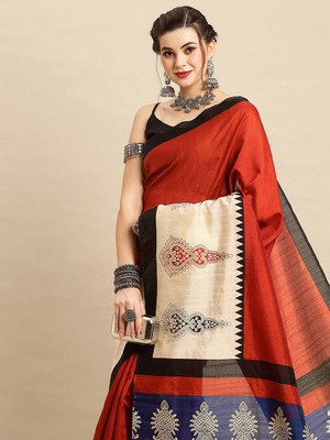 ANOUK Printed Daily Wear Art Silk Saree(Red)