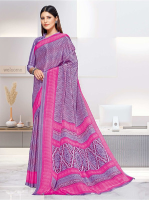Panchvati NX Printed Bollywood Crepe Saree(Purple)