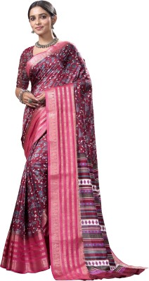 Sita Printed Bollywood Art Silk, Silk Blend Saree(Maroon)