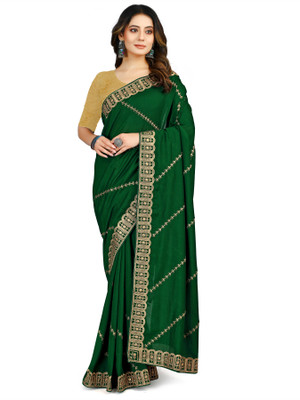 S.B Creation Embroidered Bollywood Georgette Saree(Green)