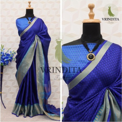 VRINDITA FASHION Woven Banarasi Jacquard Saree(Green)