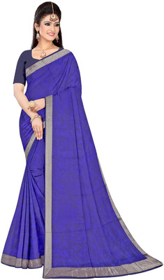 mahalaxmi fab Printed Bollywood Georgette Saree(Dark Blue)