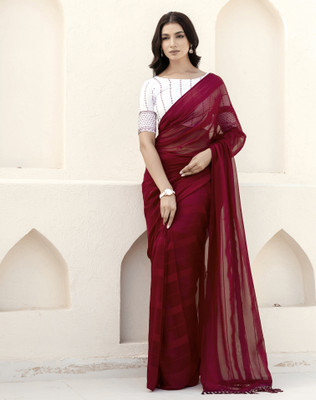 SIRIL Self Design Daily Wear Georgette Saree(Maroon)