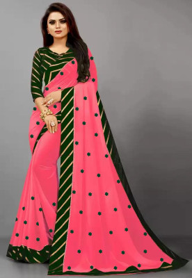 SHREE SHUBH LERIYA SAREE Printed Bollywood Georgette Saree(Multicolor)