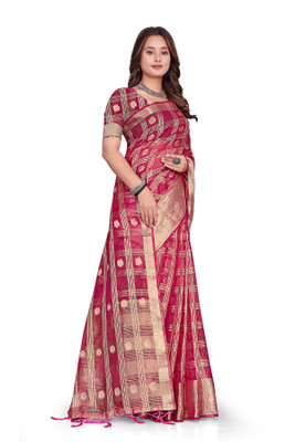 Aarunika SBT Solid/Plain Bollywood Organza Saree(Multicolor)