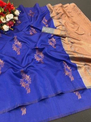 Dornick Woven Bollywood Cotton Silk Saree(Light Blue)