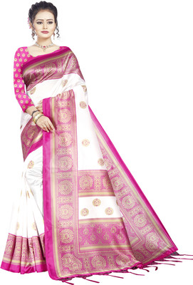 Moda Rapido Woven Kanjivaram Art Silk Saree(Pink)