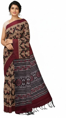 DURGA SAREE MALL Printed Sambalpuri Pure Cotton Saree(Multicolor)