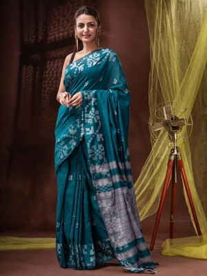 DURGA SAREE MALL Self Design Bollywood Pure Cotton Saree(Multicolor)