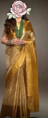 HANIYAH CREATION Woven Banarasi Art Silk, Tissue Saree(Gold)