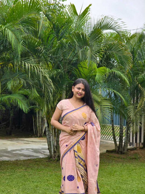 AMILAGROS PIZZARRAS FASHION Woven Mekhela Chador Pure Cotton Saree(Multicolor)