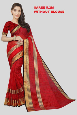 Saadhvi Printed Bollywood Art Silk Saree(Red)