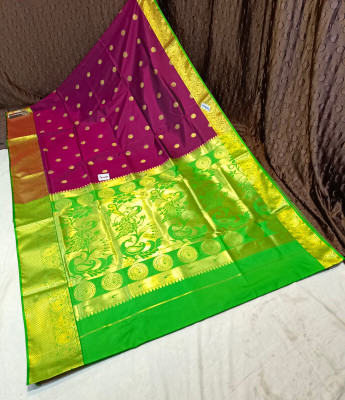 Spewim Woven Kanjivaram Art Silk Saree(Purple)