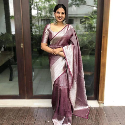Aldwych Woven Kanjivaram Silk Blend Saree(Maroon)