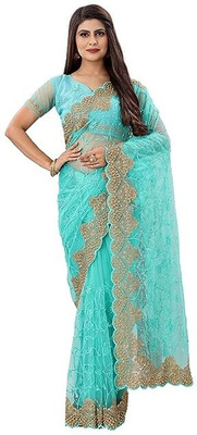 PALLAVI SINGH Embroidered Daily Wear Net Saree(Multicolor)