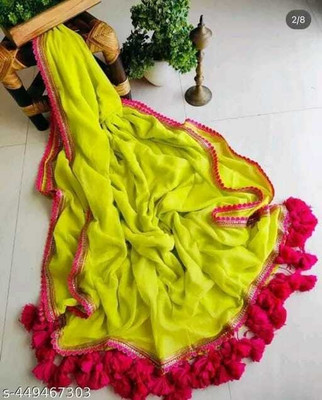 shyam enterprises Self Design Bollywood Georgette Saree(Yellow)