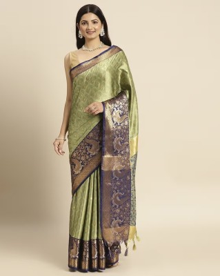 Manasvi Enterprise Woven Daily Wear Cotton Silk, Jacquard Saree(Light Green)